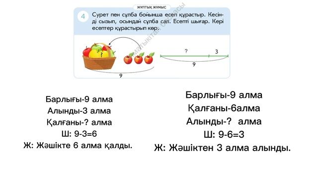 Математика 1-сынып ✓126-сабақ [Есептер шығару] смотреть онлайн