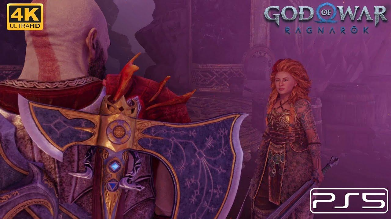 Kratos Meet Thor daughter Thrúd - God of War Ragnarök PS5 [4K 60FPS]#trending смотреть онлайн