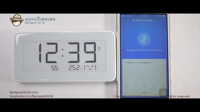 รีวิวนาฬิกาดิจิตอล Mi Xiaomi MIJIA Multi-Function Clock & Bluetooth Temperature Humidity Sensor смотреть онлайн