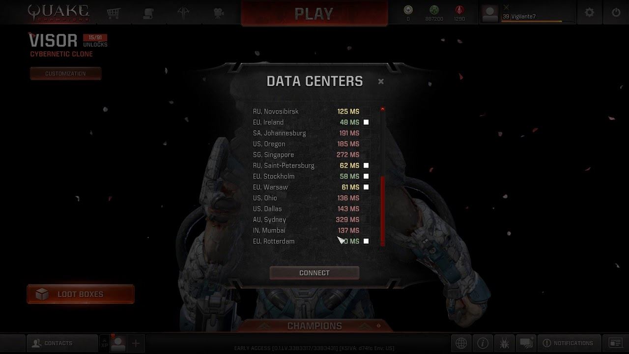 Quake Champions - server regions смотреть онлайн