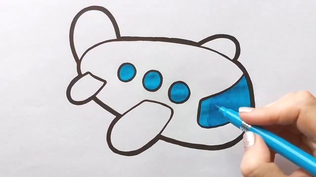 Как нарисовать САМОЛЕТИК / раскраска для детей / Нарисуй Ка смотреть онлайн