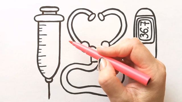 Как нарисовать ИНСТРУМЕНТЫ ВРАЧА для детей / Нарисуй Ка смотреть онлайн