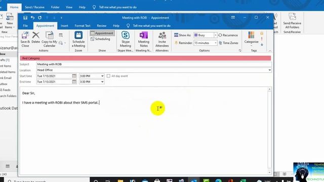 How to schedule a meeting in Microsoft Outlook 2016 | technotubebd смотреть онлайн