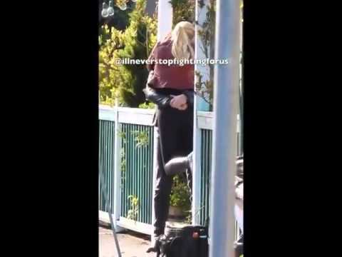Jennifer Morrison and Colin O'donoghue filming the final scene of season 5 смотреть онлайн