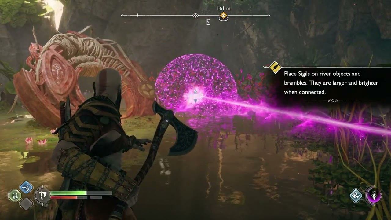 God of War Ragnarok Western Barri Woods Walkthrough Get to River Objects and Bramble Combine Sigils смотреть онлайн