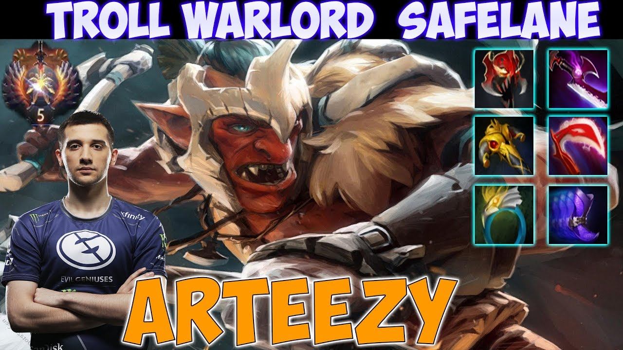 Arteezy - Troll Warlord Safelane | Top Rank Pro Gameplay - Dota 2 смотреть онлайн