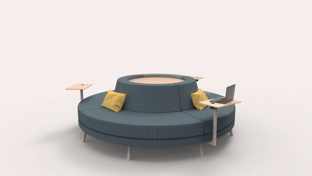 Unique Round Sofa design with interactive add-on possibilities смотреть онлайн