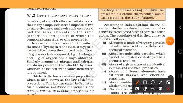 Law of Chemical Combination Class 9 Science in Hindi | Atoms and Molecules Class 9 Science. смотреть онлайн
