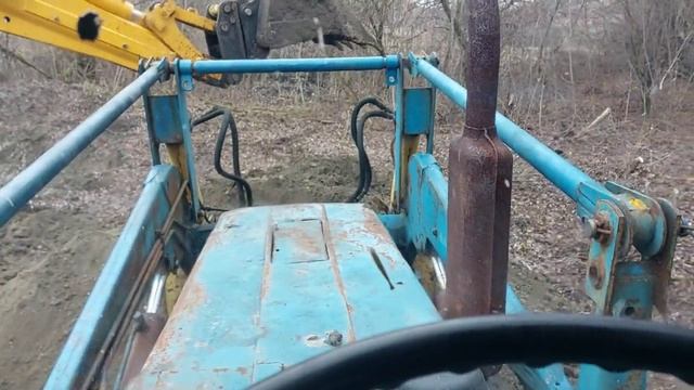 Копаем пруд экскаватором и трактором МТЗ-82 смотреть онлайн