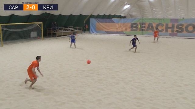 Саратов - Кристалл-U21 | Чемпионат СПб по пляжному футболу в закрытых помещениях смотреть онлайн