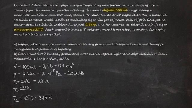 Uczeń badał doświadczalnie wpływ wzrostu temperatury na ciśnienie gazu znajdującego się w zamknięty смотреть онлайн