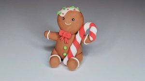 Лепим имбирный пряник из воздушного пластилина. Новогодние поделки.