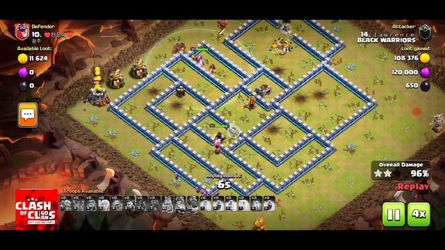 1x Queen 5x healer and 30x hog rider | TH12 | 3 Star fights | clash of clans 11/19 COC CW смотреть онлайн