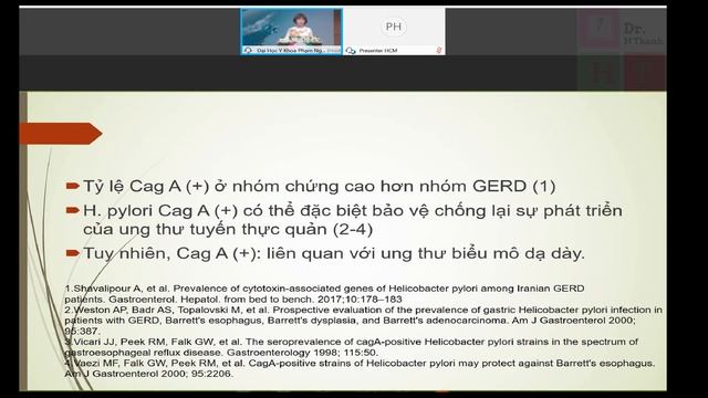 Helicobacter pylori (H.p) và bệnhtrào ngược dạ dày thực quản (GERD)TS. BSCK2. Trần Thị Khánh Tường смотреть онлайн