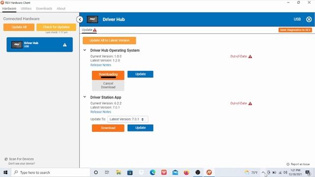 Updating Driver Hub using Rev Hardware Client смотреть онлайн