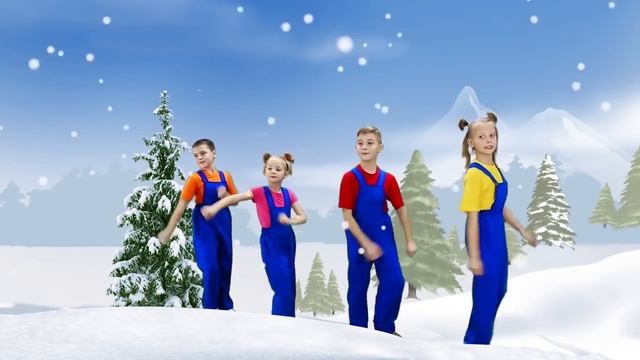 Детская зарядка Скачут зайцы зимняя смотреть онлайн