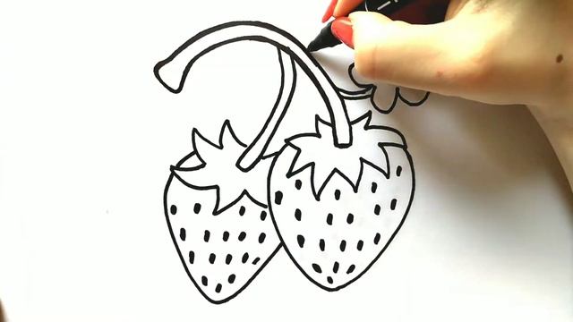 Как нарисовать ЯГОДУ ЗЕМЛЯНИКУ / Мультик раскраска ЗЕМЛЯНИКА / Нарисуй Ка смотреть онлайн