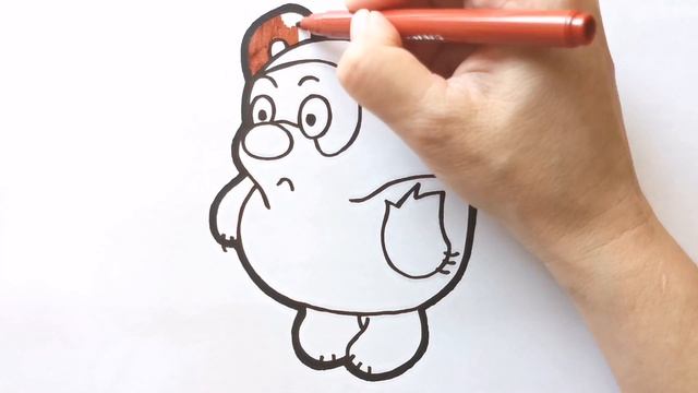 Как нарисовать ВИННИ ПУХА / раскраска для детей / Нарисуй Ка смотреть онлайн