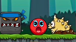 Несносный Красный Шар В Джунглях. Игра Red Ball. Красный Шар против Черного Квадрата И Монстров. #3