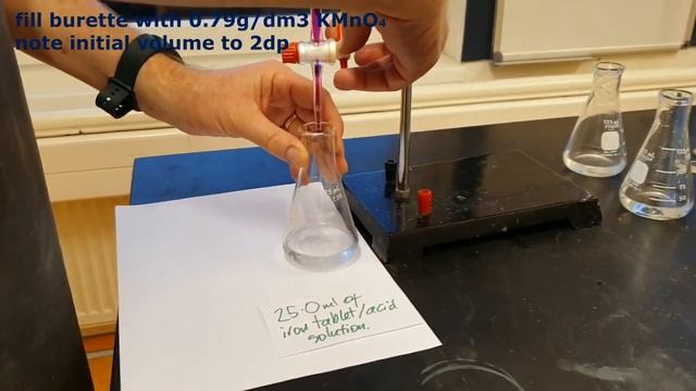 Lab: Iron Tablet Titration (finding the mass of Fe/pill) DATA COLLECTION смотреть онлайн