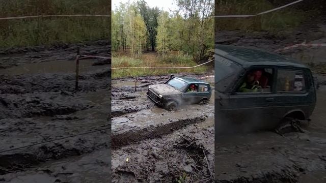 Проезд спецучастка с помощью лебедки ✌️ #команданиваклуб #niva #offroad #нива