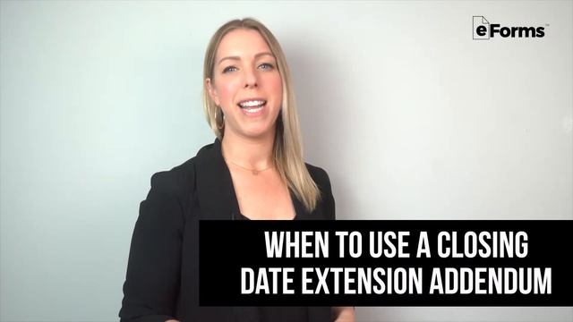 Addendum for Closing Date Extension смотреть онлайн