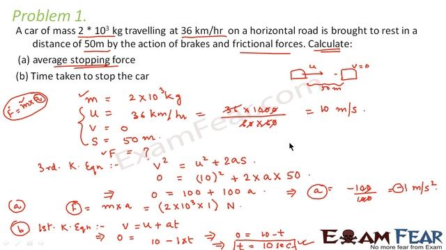Physics Laws of motion part 7 (Problems second law newton) CBSE class 11 смотреть онлайн
