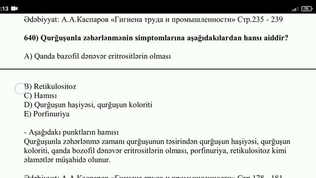Sanitar -feldşer Ixtisası üzrə Sertifikasiya Suallar. İzahları Ilə Birlikdə .Bölmə :4-5