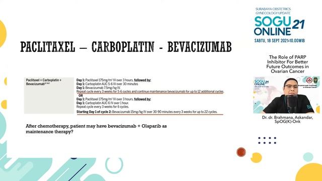 SOGU 21-PARP Inhibitor For Better Future Outcomes in Ovarian CA-Dr.dr.Brahmana Askandar, SpOG(K)-On смотреть онлайн
