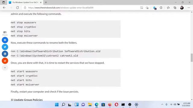 Fix Windows Update Error 0xCA00A009 on Windows 11 смотреть онлайн