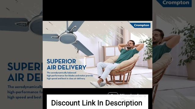 Crompton Aura Prime 1200 mm 48 inch Decorative Ceiling Fan with Anti Dust Technology Titanium Effec смотреть онлайн
