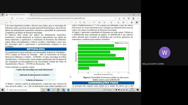 Comparação da Produtividade de Biomassa entre Diferentes Ordens de Microrganismos do Reino Protista смотреть онлайн