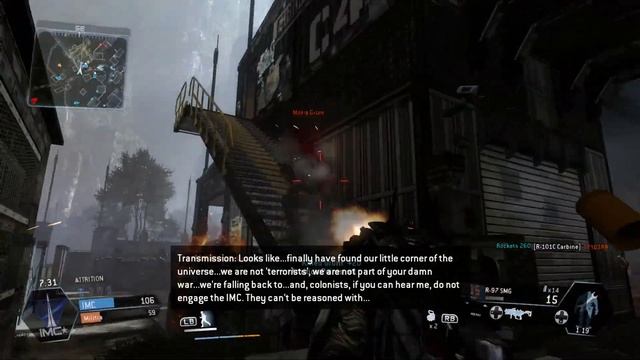 Titanfall Campaign Mission 2 - IMC - The Colony - Attrition смотреть онлайн