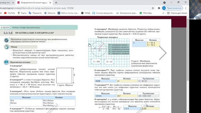 Python тілінде орындалатын практикалық тапсырмалар смотреть онлайн