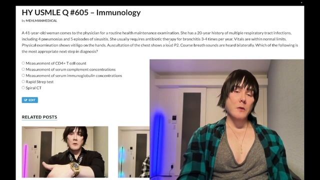 HY USMLE Q #605 – Immunology (hard) смотреть онлайн