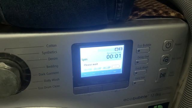 Samsung WF1124XAU Drain test смотреть онлайн