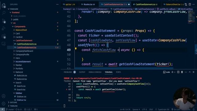 React TypeScript 2023 - 24. Cash Flow Statement смотреть онлайн