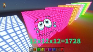Giant Cube  Numbers in  Minecraft | Numberblocks 1 to 8000