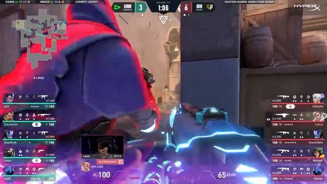 LOUD vs GENG Map 3 VCT MADRID смотреть онлайн