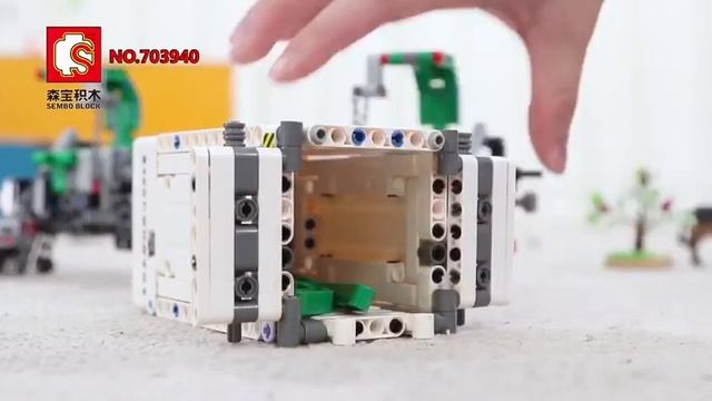 Sembo Technique Series Truck Heavy Loader Forklift Vehicle No.703940 1202+pcs (slstoys) смотреть онлайн