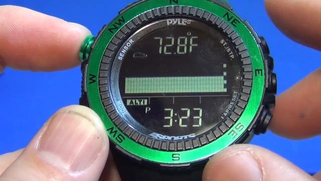 Pyle PSWWM82GN Digital Multifunction Sports Watch with Altimeter, Barometer, and Thermometer смотреть онлайн