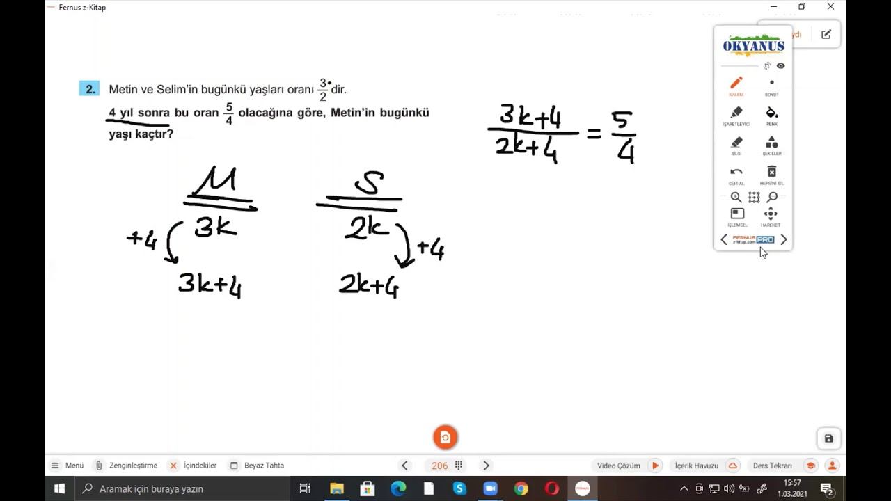 23. seans yaş problemleri okyanus 40 seans TYT matematik смотреть онлайн