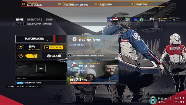 Grinding Tiers on New Premium battlepass! // Rainbow six siege livestream (PC) смотреть онлайн