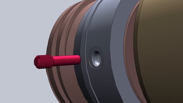 вылет штифта 24 кадра отрисовка Solidworks смотреть онлайн