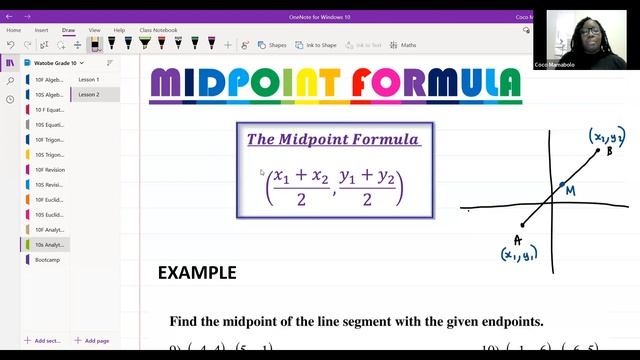 Grade 10- Analytical Geometry (midpoint of a line segment) смотреть онлайн