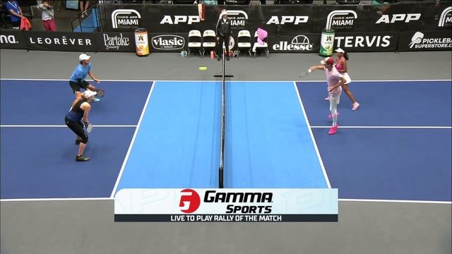 Chase APP Miami Pickleball Open I Mixed Pro Doubles I Gamma Live to Play Rally of the Match смотреть онлайн