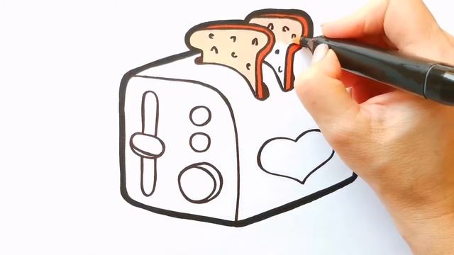 How To Draw A TOASTER / Coloring TOASTER / Draw Ka