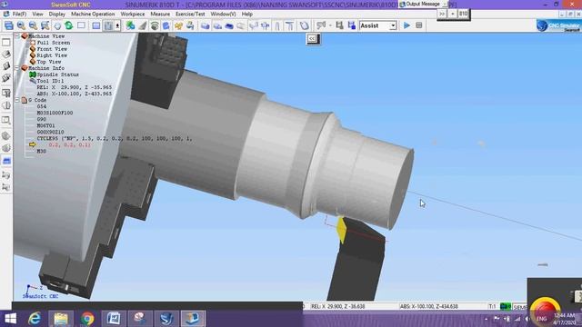 Swansoft CNC Simulator: SUBCYCLE 95 смотреть онлайн
