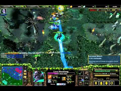 Defence of the Ancients v6.69c - Luna Moonfang the Moon Rider смотреть онлайн