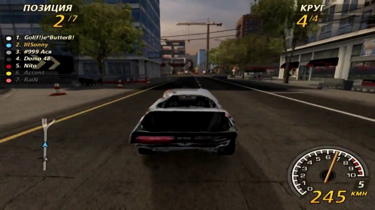 FlatOut 2 - City Central 2, Bullet GT, 0x - 36:48 (с прыжком) смотреть онлайн